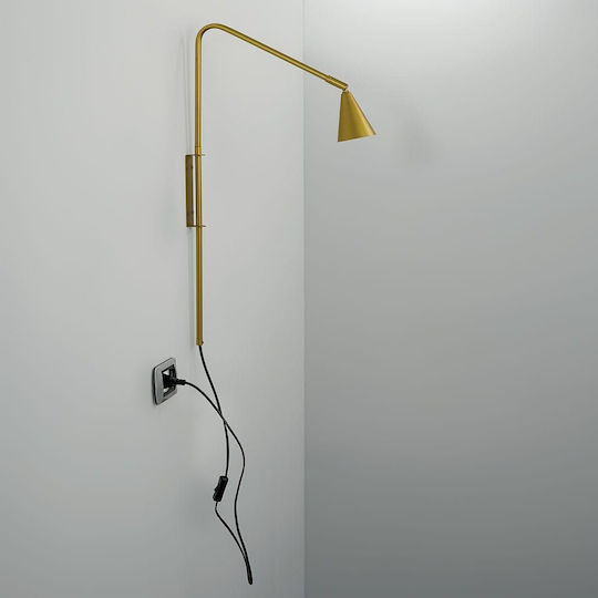 Fan Europe Modern Leuchte Wand Steckdose mit Fassung GU10 Gold 69.5x37.7x9cm
