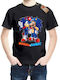 Kids' T-shirt Black Sonic Mario