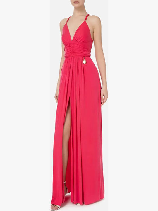 Summer Maxi Dress for Wedding - Christening Fuchsia