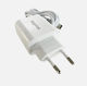 Approx Ladegerät mit USB-A Anschluss und Kabel USB-C 18W Schnellaufladung 3.0 Weißs (APPUSBWALL18)
