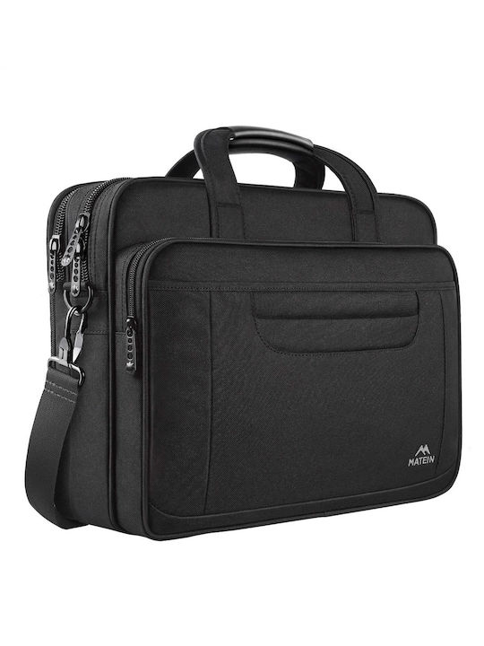 Matein Messenger Τσάντα Laptop Αδιάβροχη 15.6" σε Μαύρο χρώμα 1106