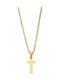 Puppis Women's Cross from Gold Plated Steel with Chain