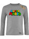 Kids' Shirt Long Sleeve Gray Super Mario