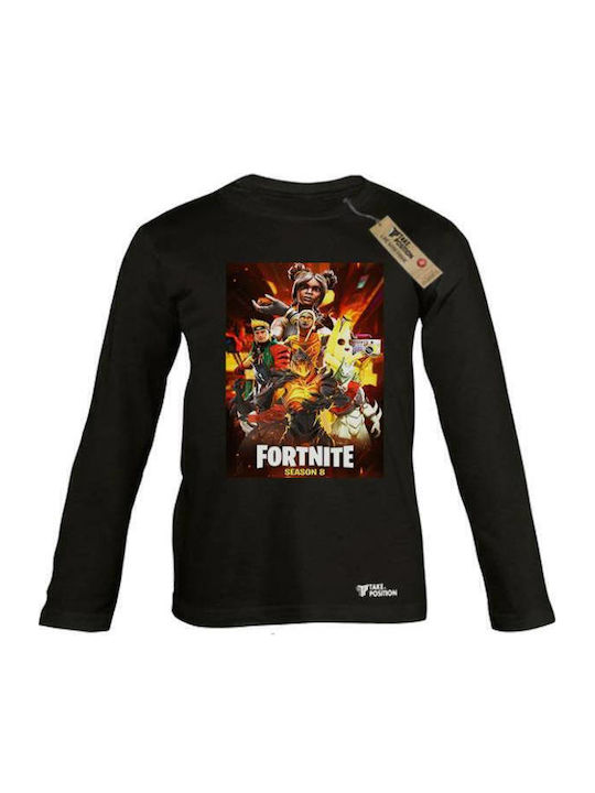 Takeposition Kids' Shirt Long Sleeve Black Fort...
