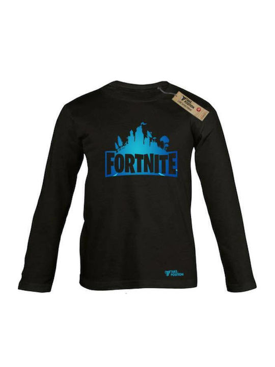 Παιδική Μπλούζα Μακρυμάνικη Μαύρη Fortnite