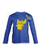 Kinderhemd Langarm Blau Pikachy