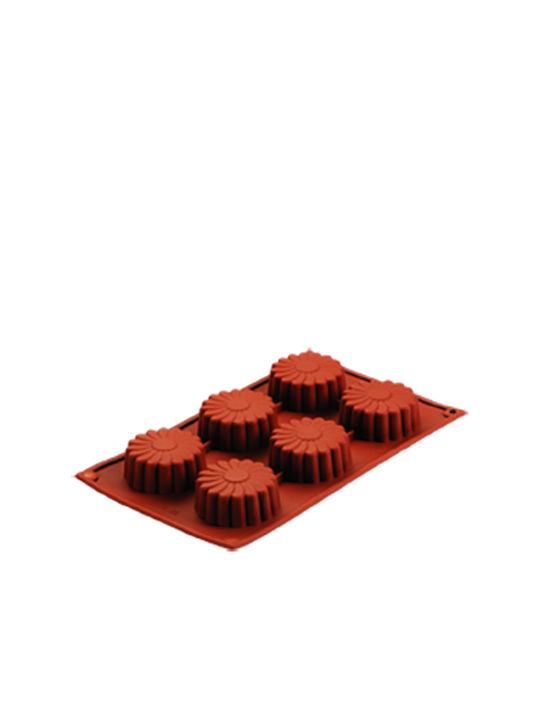 Horecabar No Coating Silicone Cupcakes & Muffins 6 Cups Baking Pan 30x17.5x2.8cm