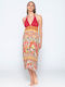 Luna Granada Women's Maxi Dress Beachwear Red