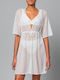 Milena by Paris Women's Mini Caftan Beachwear White