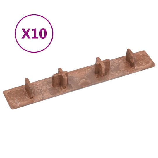 vidaXL Дъска за градински под от Пластмаса 15x2.5бр 10бр