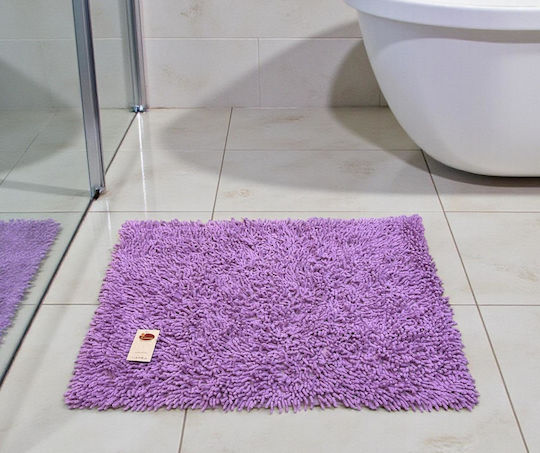 Linea Home Πατάκι Μπάνιου Βαμβακερό Noodle LH2044052 Λιλά 50x80εκ.