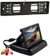 Waterproof Car Reverse Camera with Screen, Night Vision and License Plate Frame Universal