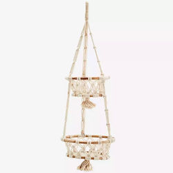 Madam Stoltz 29889CR Bamboo Decorative Basket
