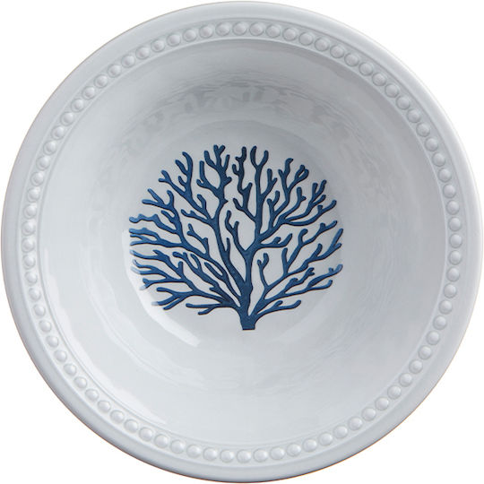 Marine Business Round Serving Bowl Made of Blue Melamine with Diameter 15cm 6 Pieces