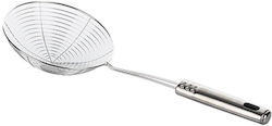 General Trade Deep Metallic Colander Slotted Spoon Silver 33cm