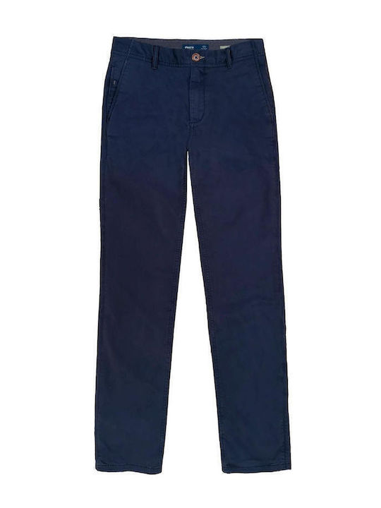 Double Παντελόνι Chino Ελαστικό Navy Μπλε