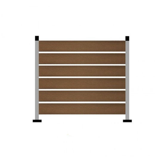 Dedron Ограда Deck за Градина от WPC (Уеб магазин) 360x12x2бр 1бр Brown