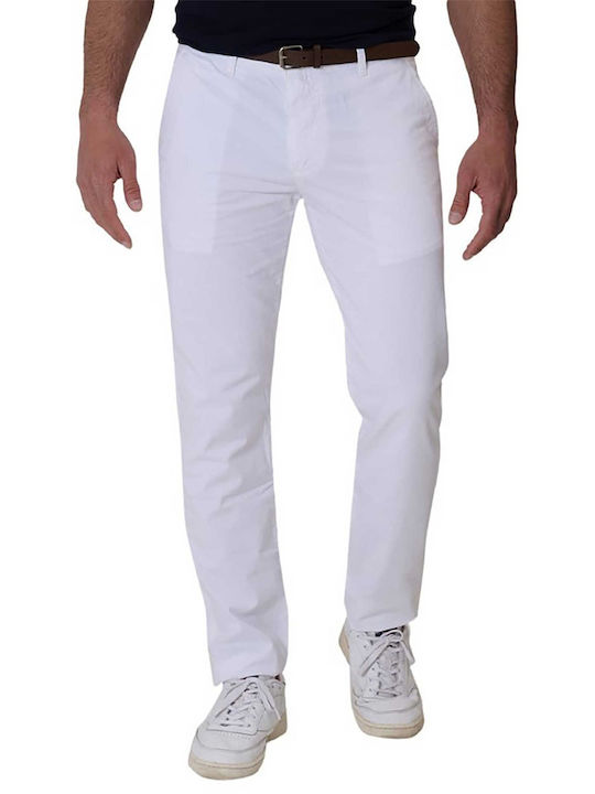 Dors Trousers Chino Elastic in Regular Fit White