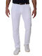 Trousers Chino Elastic in Regular Fit White