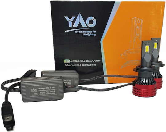 YAO Λάμπες H7 Canbus LED 6500K Ψυχρό Λευκό 30W 2τμχ