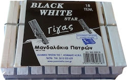 SilverStar Clothespins made of Plastic 18pcs White