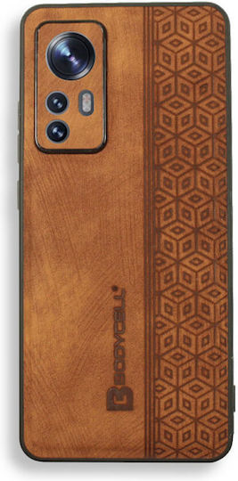 Bodycell Pattern Задна корица Кожа Кафяв (Xiaomi 12 / 12X)