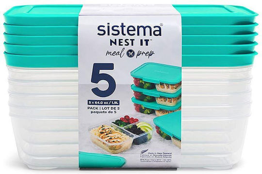 Sistema Set Lunch Boxes Transparent 5 Pieces