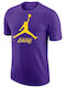 Jordan Ανδρικό Αθλητικό T-shirt Κοντομάνικο Μωβ
