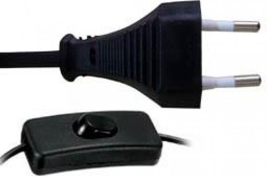 Cablu de alimentare cu secțiune 2x0.75mm² în culoarea Negru 1m 1buc