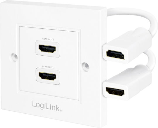LogiLink Complete Audio & Video HDMI Socket White AH0015