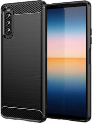 Techsuit Carbon Silicone Back Cover Black (Xperia 10 IV)