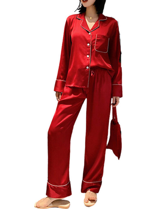 La Lolita Amsterdam Winter Women's Red Pyjama S...