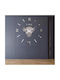 Factory 3D Wall Clock Sticker Plastic Silver Ø24cm