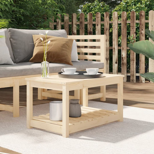 Tisch für kleine Außenbereiche Stabil Brown 82.5x50.5x45cm