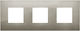 Vimar Horizontal Switch Frame 3-Slots Silver 19...