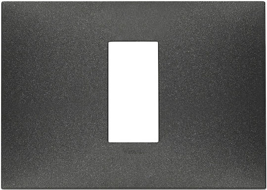 Vimar 1MC Carbon Matt Neve Πλαίσιο Διακόπτη 1 Θέσης Οριζόντιας Τοποθέτησης σε Μαύρο Χρώμα 09671.14
