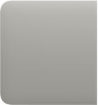 Ajax Systems Side Button 1-Gang/2-Way Oyster Lighting Front Plate Switch 1-Slot Silver