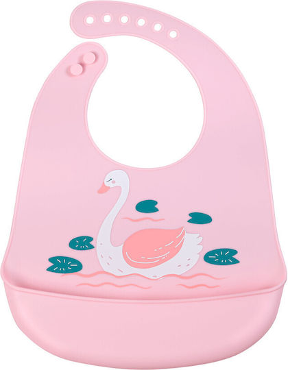 Jukki Swan Wasserdicht Schürze Silikon mit Taste mit Tasche Rosa 1Stück