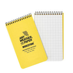 Waterproof notebook 76x130mm Yellow | Modestone