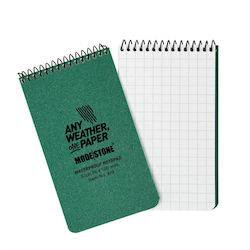 Notebook impermeabil 76x130mm verde | Modestone