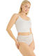 Rose High-waisted Women's Slip with Lace White
