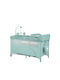 Kikka Boo NIghty Night Laufstall 2 Ebenen mit Wickeltisch & Matratze Mint 65x125cm