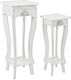 Bizzotto S/ Plant Stand Wooden White 30cmx30cmx78cmcm.