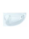 Sanitec Claudia Acrylic Left Corner Bathtub 150x95cm