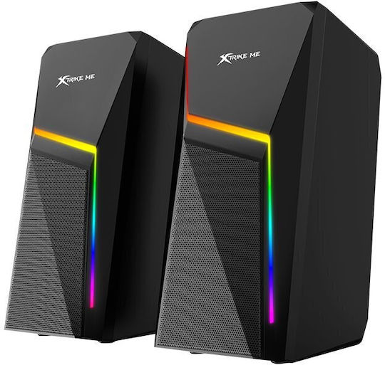 Xtrike Me SK-503 Компютърни тонколони 2.0 с RGB осветление и Bluetooth Мощност 6W в Черен цвят