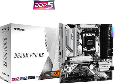 ASRock B650M Pro RS Motherboard Micro ATX with AMD AM5 Socket