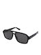 Gucci Men's Sunglasses with Beige Plastic Frame and Gray Lens