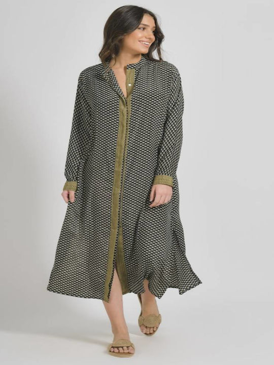 Ble Resort Collection Damenbademode Kaftan Paralia Schwarz
