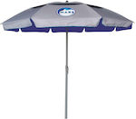 Mare Beach Umbrella Diameter 2.2m with Air Vent Gray