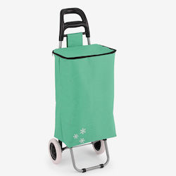 465.3066/3 Metallic Shopping Trolley Green 35x28x92cm